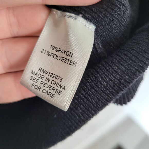 Pina Rossi Black Cardigan Sweater Preppy Twee Uniform School Dark Academia M - Picture 12 of 12